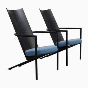 Vintage Lounge Chairs, 1980s, Set of 2