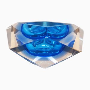 Cenicero o Catchall azul de Flavio Poli para Seguso, Italia, años 60