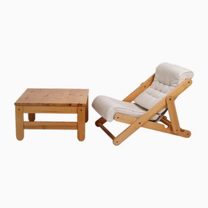 Table et Chaise Kontiki en Pin par Gillis Lundgren pour Ikea, 1970s, Set de 2