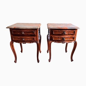 Vintage Wooden Nightstands, 1950s, Set of 2