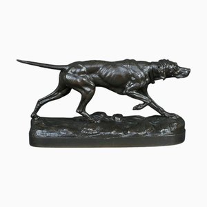 J. Moigniez, Chien De Chasse, Fin 19ème Siècle, Bronze