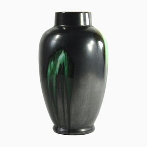Art Deco Glazed Ceramic Vase from Thulin, 1930s