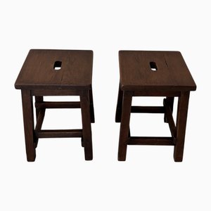 Sgabelli in legno verniciato, set di 2