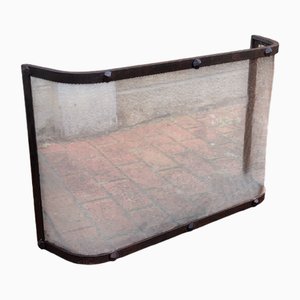 Iron Fire Screen with Mesh Interior, 1890s