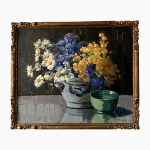 Mazzo di fiori, 1920-1930, Pittura a olio