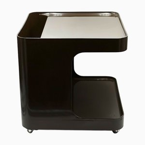 Space Age Brown Bar Cart Game by Marcello Siard for Longato, 1970s