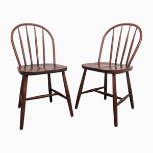 Mid-Century Modern Chairs with Rounded Backs, 1960s, Set of 2