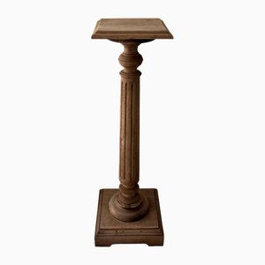 Table d'Appoint Colonne en Bois