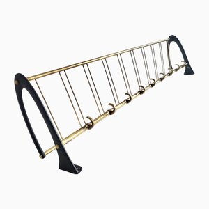 Modernes Mid-Century Wandregal aus Messing, 1950er