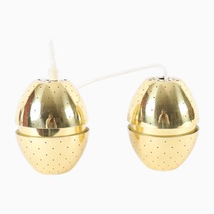 Vintage Window Lamps in Brass by Hans Agne Jakobsson, 1960s, Set of 2