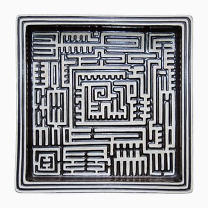 Vintage Domino Ashtray in Stoneware by Stig Lindberg, 1960s