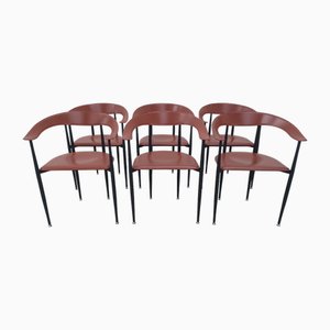 P40 Chairs by Giancarlo Vegni for Arper, 1987, Set of 6