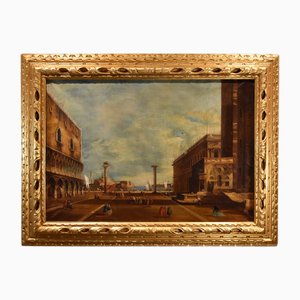 Vittore Zanetti Zilla, San Marco Venice Landscape, 1900, Huile sur Toile, Encadrée