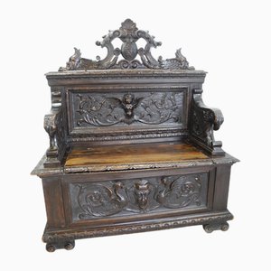 Small Antique Renaissance Bench, 1880