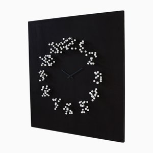 Mocapblack-White Illusionistic Wall Clock by Jan Paul