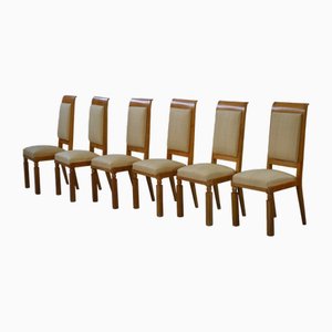 Art Deco Stühle im Stil von Maxime Old, 1940er, 6er Set
