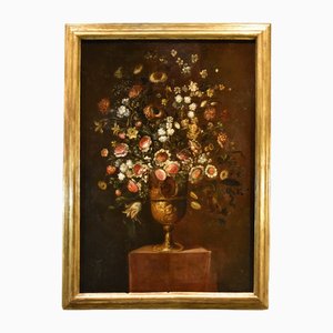 Andrea Scacciati, Nature Morte De Fleurs, 1680, Huile Sur Toile, Encadrée