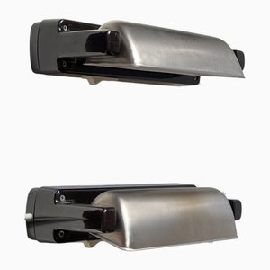 Mid-Century Maritime Wall Sconces in Stainless Steel, 1970s, Set of 2
