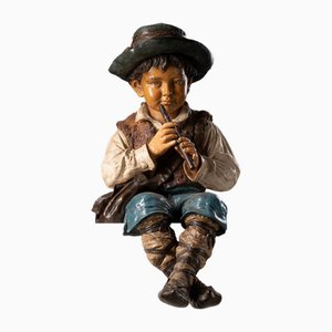 Little Wanderer Figure from Wilhelm Schiller & Söhne, Děčín, 19th-20th Century