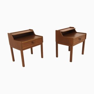 Teak Bedside Tables, Sweden, 1960s, Set of 2
