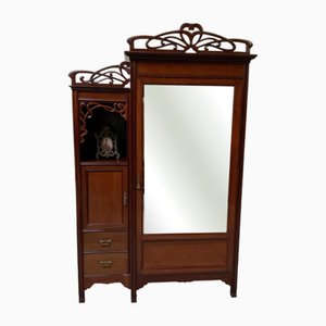 Antique Art Nouveau Wardrobe or Linen Cupboard, 1900s