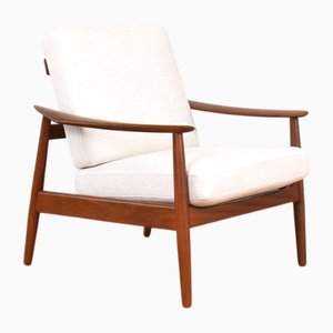 Silla danesa Mid-Century moderna de teca de Arne Vodder para France & Son, años 60