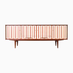 Mid-Century Modernn Hand-Painted Teak Sideboard, 1960s