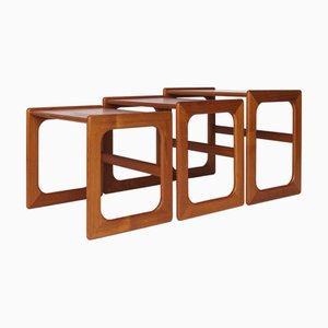 Vintage Danish Teak Nesting Tables, 1970s, Set of 3