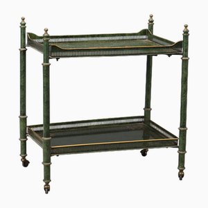 Iron Trolley with Faux Marble Lacquer