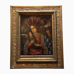 Scuola di Cuzco, Madonna col Bambino, Olio su tela, XVIII secolo