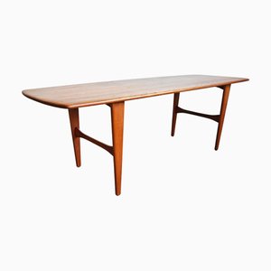 Langer Mid-Century Modern Couchtisch aus Teak, zugeschrieben von Svante Skogh, Dänemark, 1963