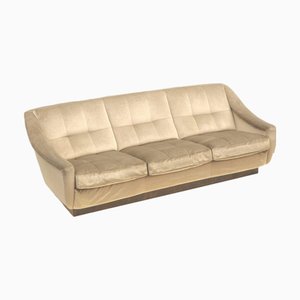 Vintage Three-Seater Sofa in Velvet, 1970s