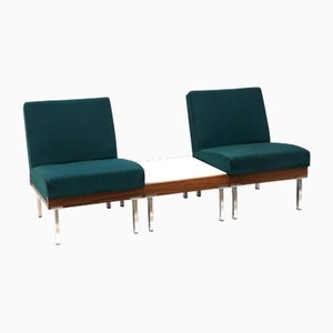 Vintage Chairs and Coffee Table, 1960s, Set of 3