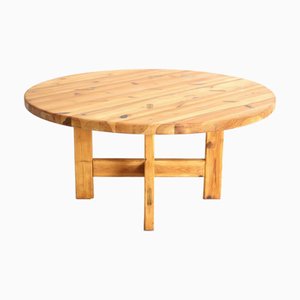 Large Vintage Round Pine RW152 Dining Table by Roland Wilhelmsson for Karl Andersson & Söner