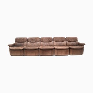 Modulares Vintage Ledersofa, 1970er, 5er Set