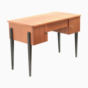 Vintage Schreibtisch mit Schwarzen Beinen, 1960er