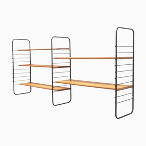 Vintage Wall Rack with Bookshelves, 1960s