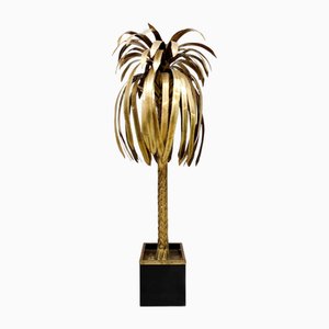 Vintage Brass Palm Tree Floor Lamp from Maison Jansen, 1960s