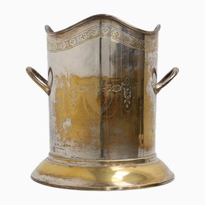 Antiker Versilberter Champagnerkübel aus Kupfer, Frankreich, 1900er