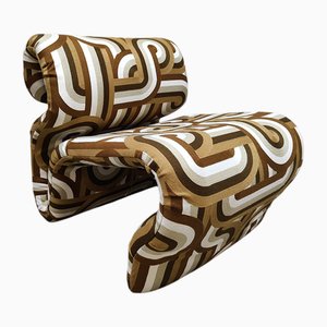 Poltrona Etcetera vintage geometrica di Jan Ekselius, Svezia, anni '70