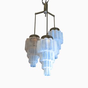 Adjustable Chandelier with Murano Glass, 1950s