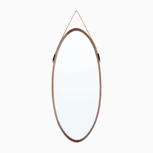 Oval Mirror with Teak Frame, 1960s