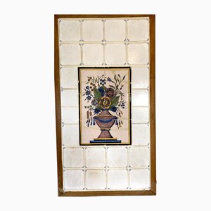 Pannello decorativo in piastrelle antiche, inizio XIX secolo