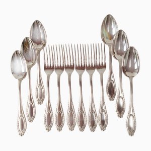 Posate da tavola vintage di Detjeen, Francia, 1930, set di 12