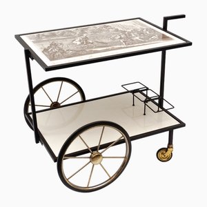 German Metal Serving Trolley, 1960s