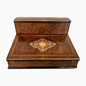 Napoleon III Writing Desk in Marquetry and Thuya Burl, 1800s