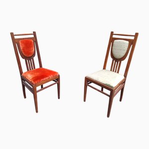 Vintage Wooden Chairs by Eugenio Quarti, Set of 2