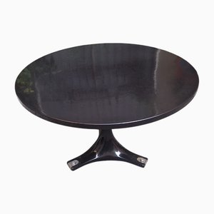 Vintage Model 4997 Dining Table in Black Polyester Resin by Ignazio Gardella and Anna Castelli for Kartell, 1960s