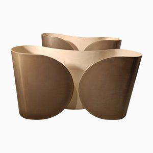 Lámparas de pared Foglio vintage de cromo de Carlo Scarpa para Flos. Juego de 2