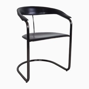 Vintage Leather Canasta Cantilever Chair from Arrben, Italy, 1970s